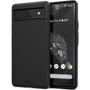 Crave Dual Guard for Google Pixel 6a Case, Shockproof Protection Dual Layer Case for Google Pixel 6a - Black
