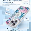Dibrell for iPhone 16 Pro Case, [Full Camera Protection] [Not Yellowing] [Military-Grade Drop Protection] Cute Clear Slim Shockproof Protective Phone Cover for Women Girls 6.3", Undersea Song/Blue