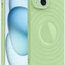 GUNPRIO Case for iPhone 15, Thin Slim Stylish Ripple Pattern Design, iPhone 15 Protective Cover 6.1 inch, Green