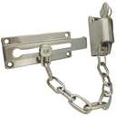 QCAA Keyed Chain Door Lock, Die Cast Construction, Satin Brushed Nickel, 1 Pack, Made in Taiwan