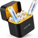 8 Pack Rechargeable Lithium ion AA Batteries with 2.5H Fast Charger, 3000mWh 1.5V Constant Output Rechargeable Double A Batteries Recharge up to 2000x Times, Low Self Discharge