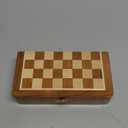 Ajuny Magnetic Travel Chess Set - Handcrafted Acacia Wood, Foldable Board with Elegant Storage Ages (7x7)