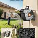 SUNPOW Retractable Garden Hose Reel - 1/2 inch x 85ft Heavy Duty Wall Mounted Hose Reel with 3/4 inch Brass Fitting & 10 Sprayer Nozzle - Any Length Lock, Auto Rewind System, 180°Swivel Bracket- Grey