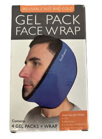 Face Ice Heat Pack Therapy Wisdom Teeth Jaw Head Chin Wrap 4 Packs Lot Fancy Usa