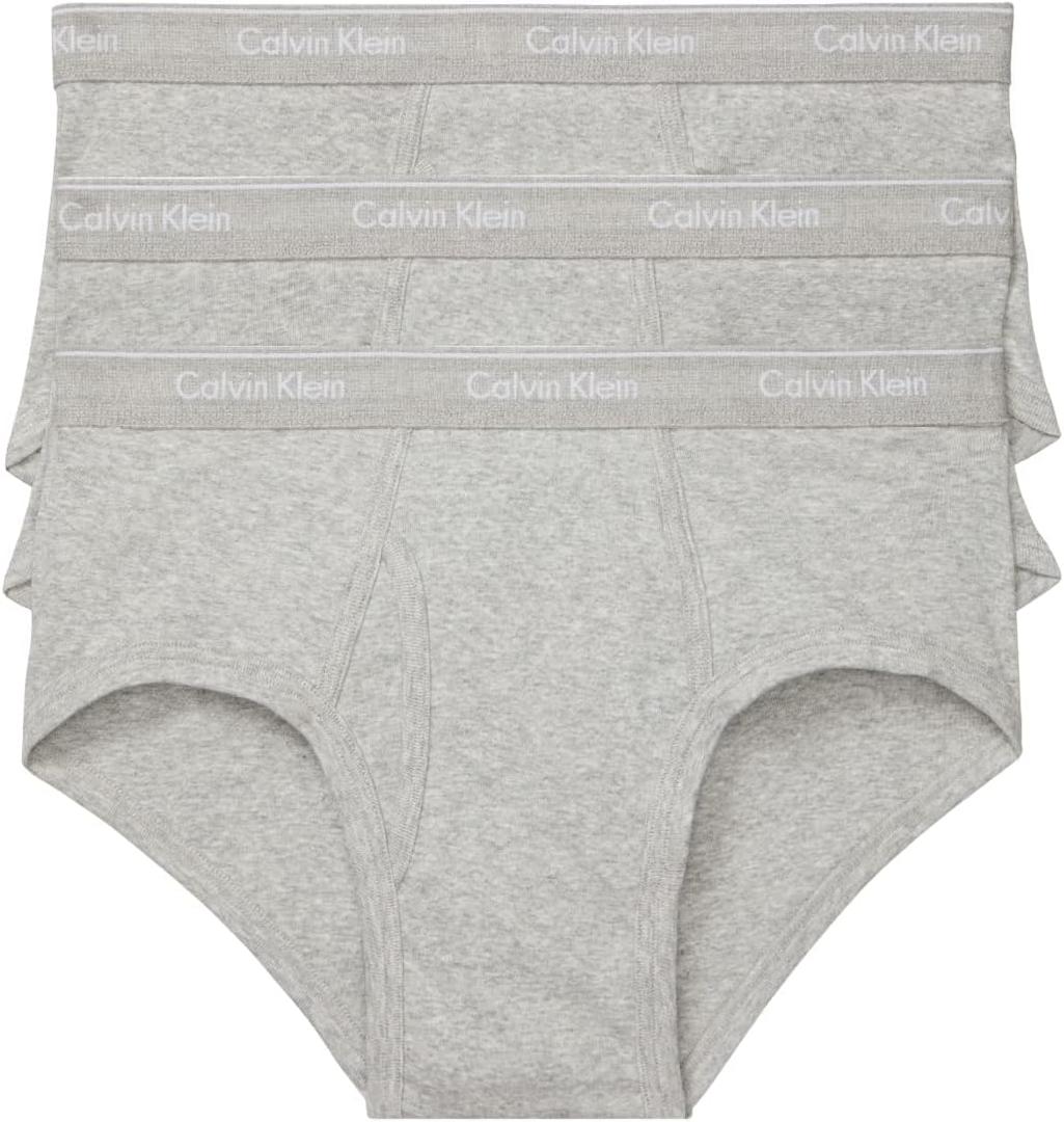 Calvin Klein Men's Cotton Classics 3-Pack Brief (X-Large, 3 Grey Heather)