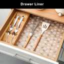 Cooyes Shelf Liner Premium Non-Adhesive Cabinet & Drawer Liner for Kitchen Waterproof Shelf Paper with Modern Pattern Durable EVA Cabinet Mat Easy to Cut 17.5" W x 120" L