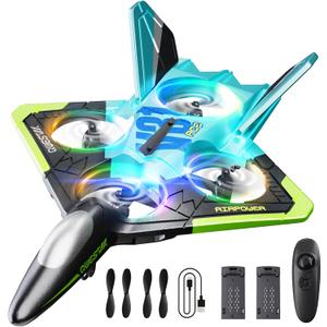 4DRC V31 Foam RC Planes Remote Control Airplanes for Kids Adults 8-16, Remote Control Planes Fighter Jet with Light, 360 Flip Fighter Jet Toy, Gravity Sensing, Stunt Roll, Gifts for Kids Boys