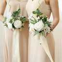 Ling's moment Artificial Flowers Silk Austin Roses Silk Flowers Fake Roses w/Stem for Wedding Bouquets Centerpieces Party Home Decoration