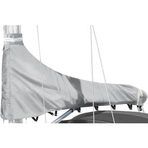 Waterproof Mainsail Boom Cover,1200D Heavy Duty Sailboat Mainsail Cover UV Protection,Solution-Dyed Boom Cover for Sailboat with Storage Bag,Weather-Resistant,Fits Length 13'-14',Gray