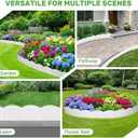 Vashly 40Ft Edging for Landscaping 6 inch Tall Garden Edging with 40Pcs Anchoring Stakes, 40Pcs White Garden Edging Border Landscape Edging Flower Bed Edging Borders