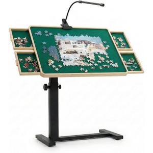 Puzzle Table with Drawers 1500 Pieces with 4 Drawers and Cover Puzzle Borad, Large