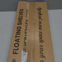 Heimlove 24 Inch Floating Shelves for Wall Walnut Shelves Set of 2, Wall Mounted Rustic Wood 8 Inch Deep Floating Shelf with Invisible Brackets for Bedroom Kitchen Living Room