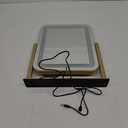 Vanity Mirror with Lights, 12.6"15" LED Makeup Mirror, Lighted Makeup Mirror with Lights, Smart Touch Control Dimmable 3 Modes Light, Lighted Up Mirror for Makeup Desk, Gold
