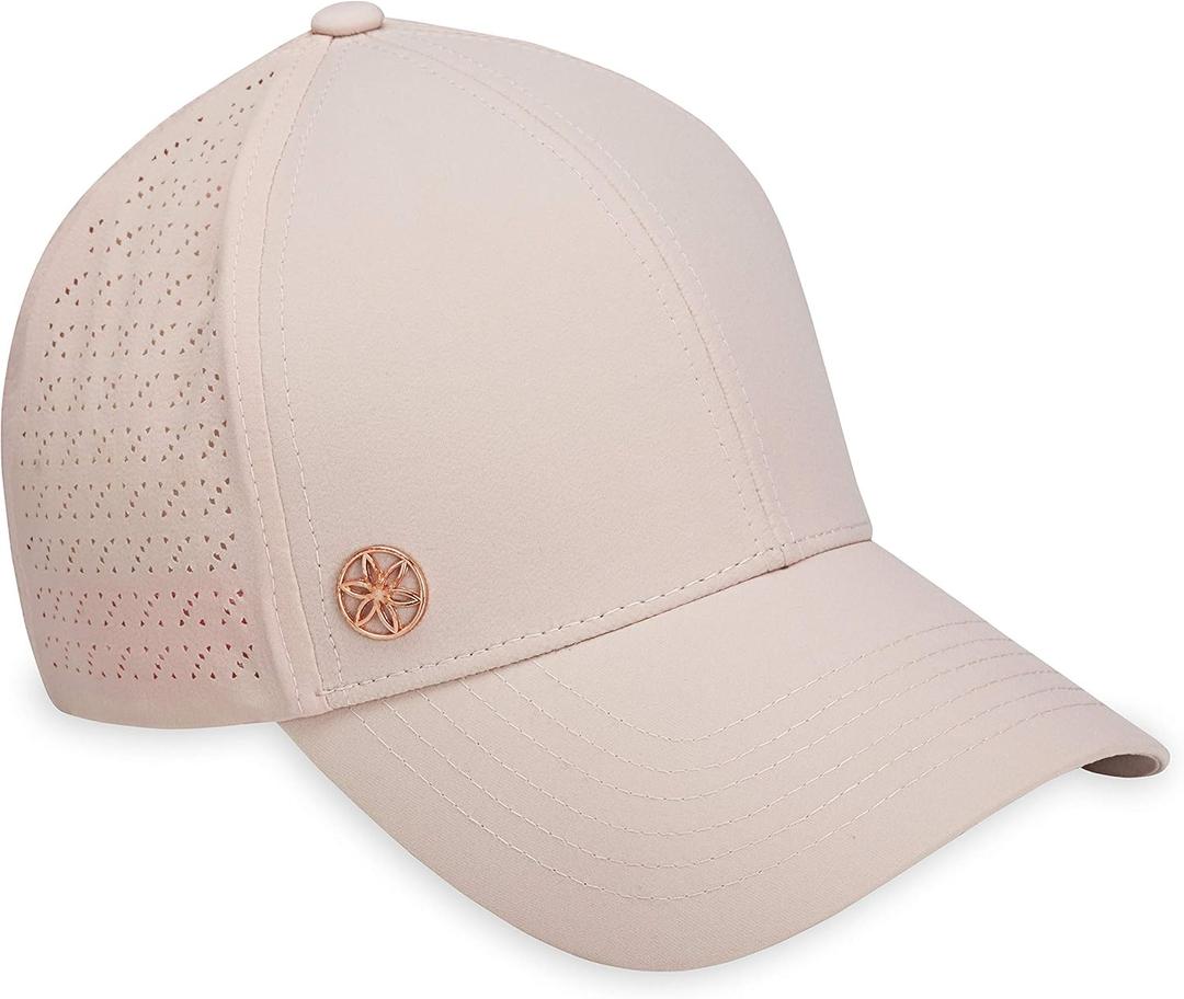 Gaiam Pink Baseball Cap for Women - Cruiser Breathable Nova Design, Lightweight Women's Ball Cap for Long Workouts & Running, Easily Adjustable Trendy Women's Hat with Ponytail Holder, Blush