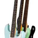 EAMC XHXX Wood Multi Guitar Stand,3 Holder Stand,SpaceSaving Guitar Floor Stand for Home,Music Studio,Stage  Walnut Color (Walnut)