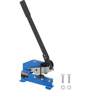 VEVOR Hand Plate Shear 8", Manual Metal Cutter Cutting Thickness1/4 Inch Thick Max, Metal Steel Frame Snip Machine Benchtop 7/16 Inch Rod, for Shear Carbon Steel Plates and Bars, Blue