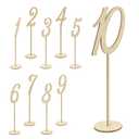 Becho 1-10 Wedding Table Numbers 9" Tall Wooden Table Numbers Tabletop Signs for Wedding, Party, Home Decoration, Rustic Receptions, Banquets, Cafs, Restaurants, Hotels.