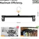 Hanger Central 30 Pack Pants Hangers Slim Plastic Clothes Hangers with Clips for Skirts, Shorts & Trousers – Non Slip Grip, Heavy Duty Space Saver with Swivel Hook – Black Closet Organizer - 12 Inch