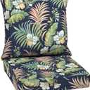 Arden Outdoor Deep Seat Cushion Set, 24 in x 24 in, Weather-Proof, Rain-Proof, Fade Resistant Patio Cushion for Chair, Sofa, and Couch Simone Blue Tropical