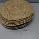 13 in Round Woven Placemats Plate Chargers Set of 10, Boho Farmhouse Rustic Woven Place Mats for Dining Table Decor, Rattan Wicker Table Mats Jute Braided Chargers for Dinner Plates