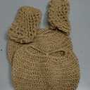 Xuhal 4 Pcs Hanging Basket, Jute Hanging Baskets for Kitchen, Boho Onion Wall Basket, Handwoven Fruit Potato Garlic Storage Home Vegetable Holder(Classic Style,Khaki)