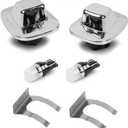 LED License Plate Light Tag Lamp Assembly Chrome Silver Housing with Clip Retainer for 1988-1999 Chevy C1500 K1500 Silverado Sierra Tahoe Yukon Blazer S10, 6000K White, Pack of 2