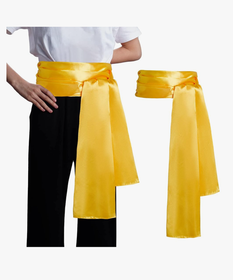 Dxhycc Satin Pirate Sash Pirate Medieval Renaissance Large Sash Halloween Costume Waist Sash Belt
