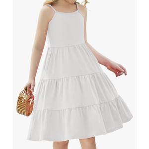 Toddler Summer Cami Dress Boho Sundress Casual Sleeveless Dresses, 140