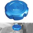 Bevinsee Coolant Reservoir Cap Radiator Expansion Tank Cap Compatible with E87 E88 E90 E91 E92 E93 F30 X1 X3 X5 Z4 320i 328i 325i 330i, Replacement for 17117639020 17117521071 Billet Aluminum Blue