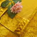 Gold Velvet Curtains - Super Soft Room Darkening Insulating Small Window Drapes for Bedroom Living Room Dining, Wide 52 x Long 84 inch, Warm Gold, 2 Panels