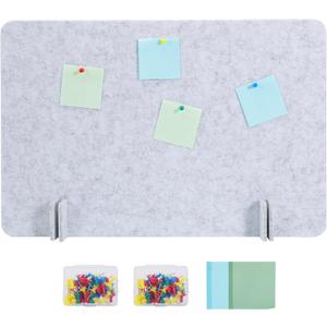 Desk Privacy Panel Acoustic Divider Panel Portable Desk Partition Desk Divider Noise Visual Isolate Table Divider for Student Study Office Library (Gray-1, 15.75" x 23.6")