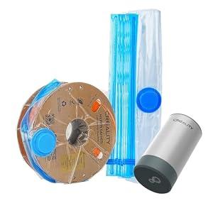 Creality Filament Vacuum Storage Kit with Automatic Pump, Premium Cleaning Drying Sealed 8 Storage Bags with Desiccants, 3D Filament Dryer for 3D Printer Filament(15.75x15.75 inch)