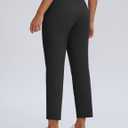 Women's Golf Pants with Deep Pockets Stretch 7/8 High Waisted Travel Pants Ankle Pants Casual (Black, XXL)