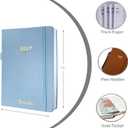 2027 Daily Planner/Calendar, One Page Per Day, Daily Monthly Agenda Planner with Time Slots and Monthly Tabs, Jan - Dec 2027, 5.7" x 8.25" Appointment Book, Pen Holder, Leather Cover (Sky Blue)