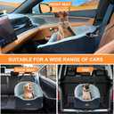 Vivifying Dog Car Seat for Small & Medium Dogs, Detachable & Washable Booster Seat for Pets Up to 30lbs, Travel Bed with Storage Pockets and Safety Belt  Gray&Black