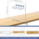 HBlife 4 Pack Closet Organizers and Storage, Clear Shelf Dividers, Vertical Purse Organizer for Closet Perfect for Sweater, Shirts, Handbags in Bedroom and Kitchen, Acrylic Bookshelf for Organization