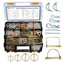 232PCS of Trailer Hitch Pins, Lynch Pins, Trailer Pins, PTO Pins, 3 Point Tractor Accessories, Cotter Pins for Trailer Accessories, Tractor Attachments, Lawn Mowers, Snow Plows, Farm Equipment