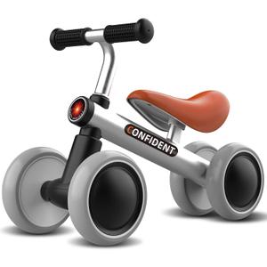 Baby Balance Bike 1 Year Old, Toddler Bike for One Year Old Boy Birthday Gift, 1-3 Years Toddler First Bike with No Pedal & Silence Wheels, Ride on Toy Gifts for 1 Year Old Boy (Grey Rocket)