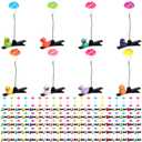 Tigeen 100 Pcs Rave Trinkets Festival Sprout Mushroom Hair Clip Spring Plant Hairpins Mushroom Fairy Cosplay Birthday Party Favors Photo Props Funny Hair Accessories Valentines Easter Party Gift