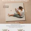 Blissful Diary Vegan Leather Baby Play Mat, 50x50 Thick Foam Cushioned & Waterproof Playpen Mat for Infants and Toddlers, Stylish and Just Wipe-Clean Playmat for Baby Play on Floor, Beige