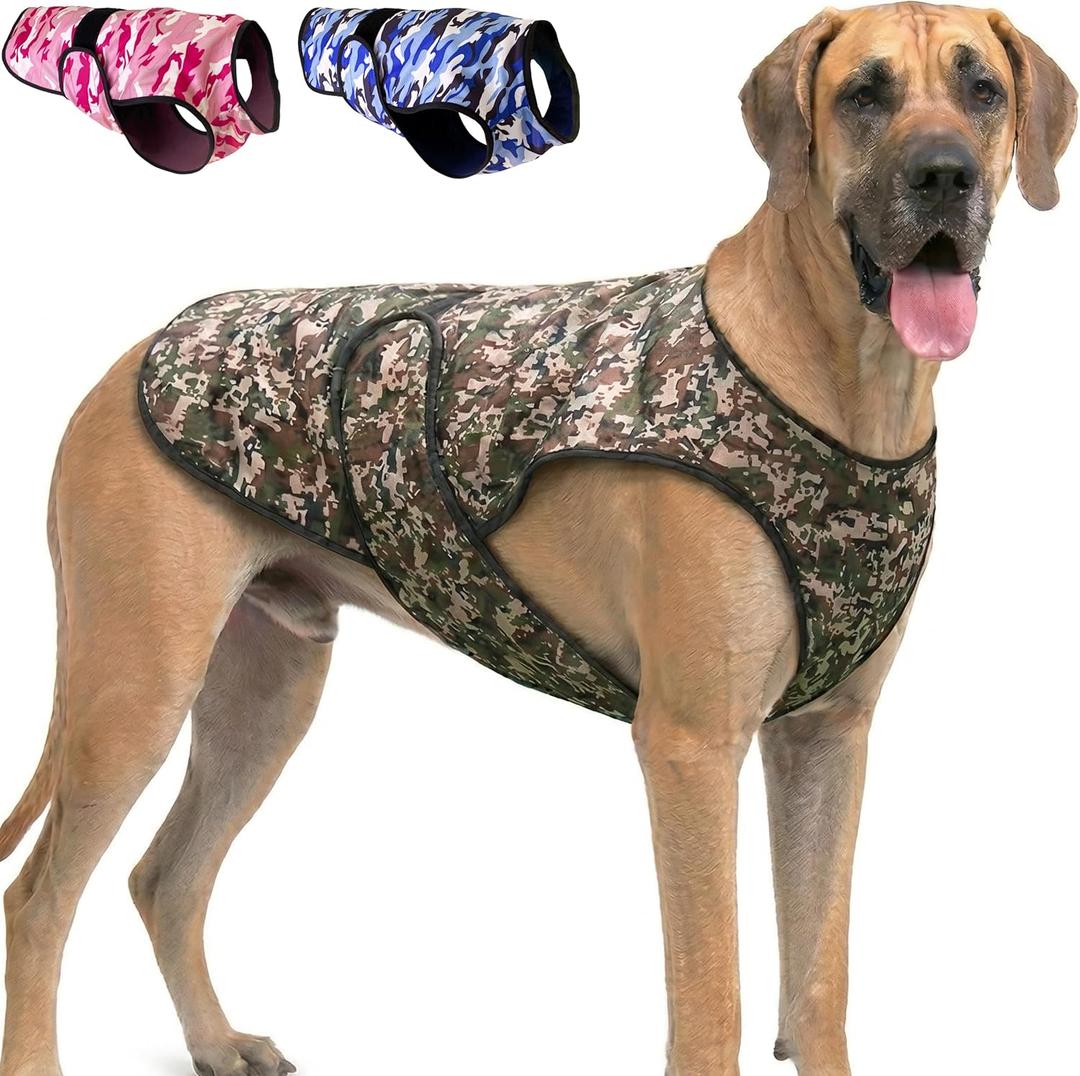 Dog Cooling Vest - 2-Layer Cooling with Soft Microfiber Fabric - Lightweight, Adjustable and Comfortable - UV Protection for Small to Large Dogs - Relief in Hot Weather (Green, XX-Large)