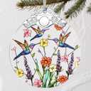Stained Glass Hummingbird Ornament: Christmas Decorations, Ornaments for Christmas Tree & Holiday Ornaments  Holiday Presents, Gift Exchange Ideas & Keepsake Gift for Family, Coworkers & Friends