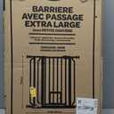 Carlson 29.536.5 Extra Wide Dog Gate with Small Pet Door, Walk-Through Pressure Mounted Metal Indoor Pet Safety Gate, Black, Tested and Trusted by Pet Parents, American Designed, American Owned