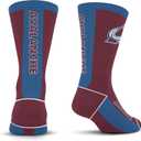 For Bare Feet NHL Unisex Kids Nhl Mvp Crew Sock Youth (Red)