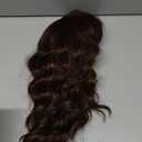 ENTRANCED STYLES Brown Highlight Wig with Bangs for Women Short Wavy Curly Brown Bob Wigs Medium Length 14 inch Synthetic Hair for Daily Party Use (Brown Mix Blonde)