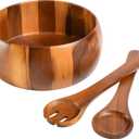 Gibson Home Laurel Acacia Wood Salad Bowl Set, 3 - Piece, Acacia Wood