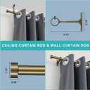 2-Pack Curtain Rod for Windows 28-48",Adjustable Window Curtain Rods with Premium Aluminum End Cap Finials and Full Surround Brackets,3/4"(0.062Feet) Diameter,Antique Bronze Drapery Rods for Curtains