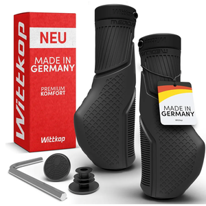 Wittkop Bike Grips With Innovative 3-Zone Design Made in Germany - Ergonomic Non-Slip Comfort and EFC Zones for Optimized Grip & Comfort - Handlebar