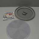 2 in 1, Aidacom Microwave Place Mat & Food Cover- Mat as Bowl Holder, for Splatter Guard, Multi-use: Silicone Trivet, Pot Holders, Drying, Baking, Utensils Rest for Kitchen Counter, Grey 