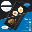 36 inch Gas Cooktop with Grill/Griddle, Gas Stove Top with 5 Italy Sabaf Sealed Burners, Max 48,300 BTU Built-in Propane Stove, 304 Stainless Steel Propane Cooktop, NG/LPG Convertible, CSA Certified